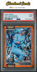 2026 Topps #138 Jac Caglianone Orange Holo Foil JERSEY MATCH #14/25 PSA9 RC POP1
