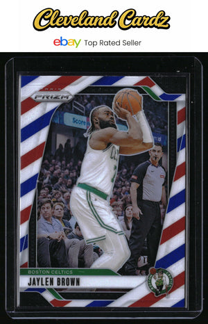2024-25 Panini Prizm #139 Jaylen Brown Prizms Red White and Blue