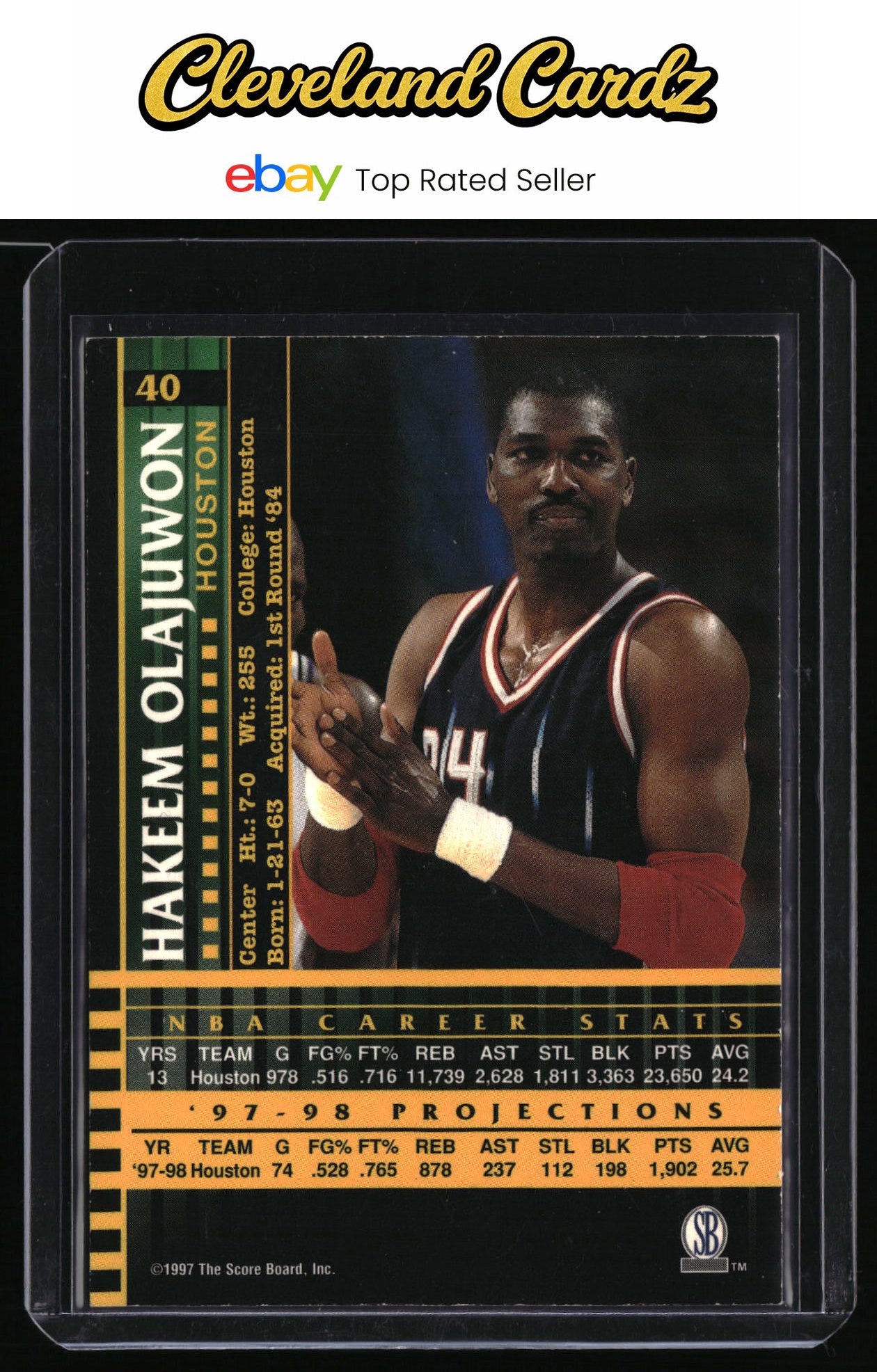 1997 Score Board Players Club #40 Hakeem Olajuwon