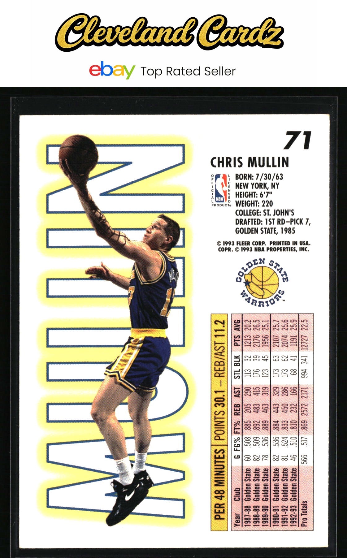 1993-94 Fleer #71 Chris Mullin