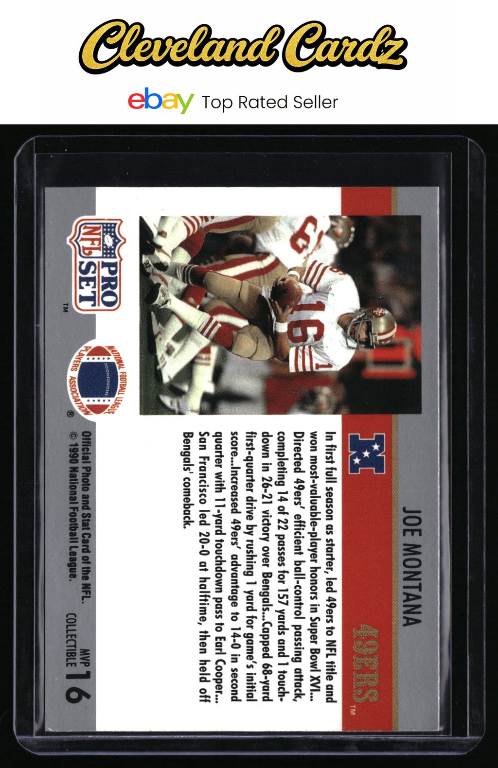 1990 Pro Set #16 Joe Montana Super Bowl MVP Collectibles
