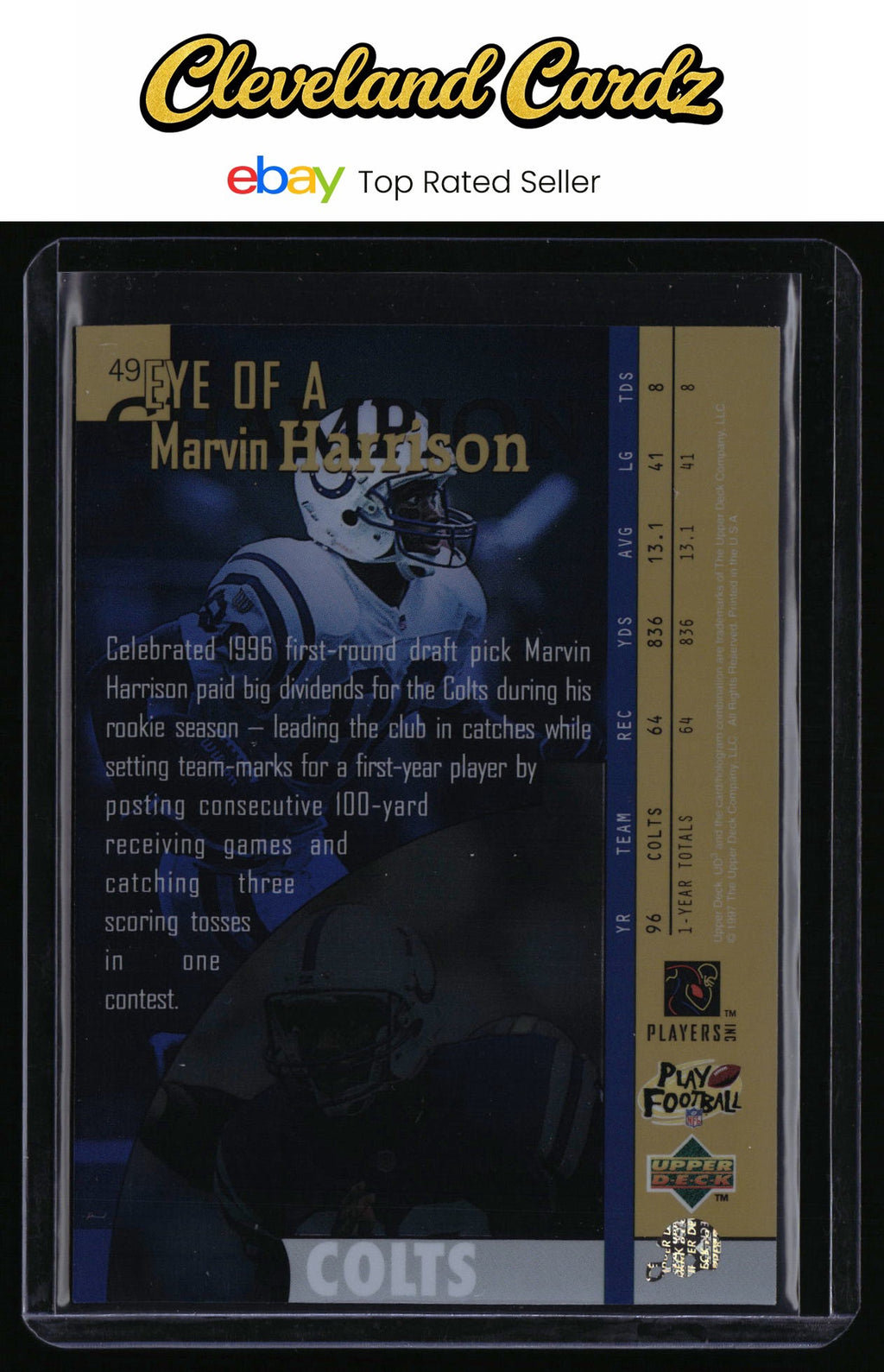 1997 Upper Deck UD3 #49 Marvin Harrison