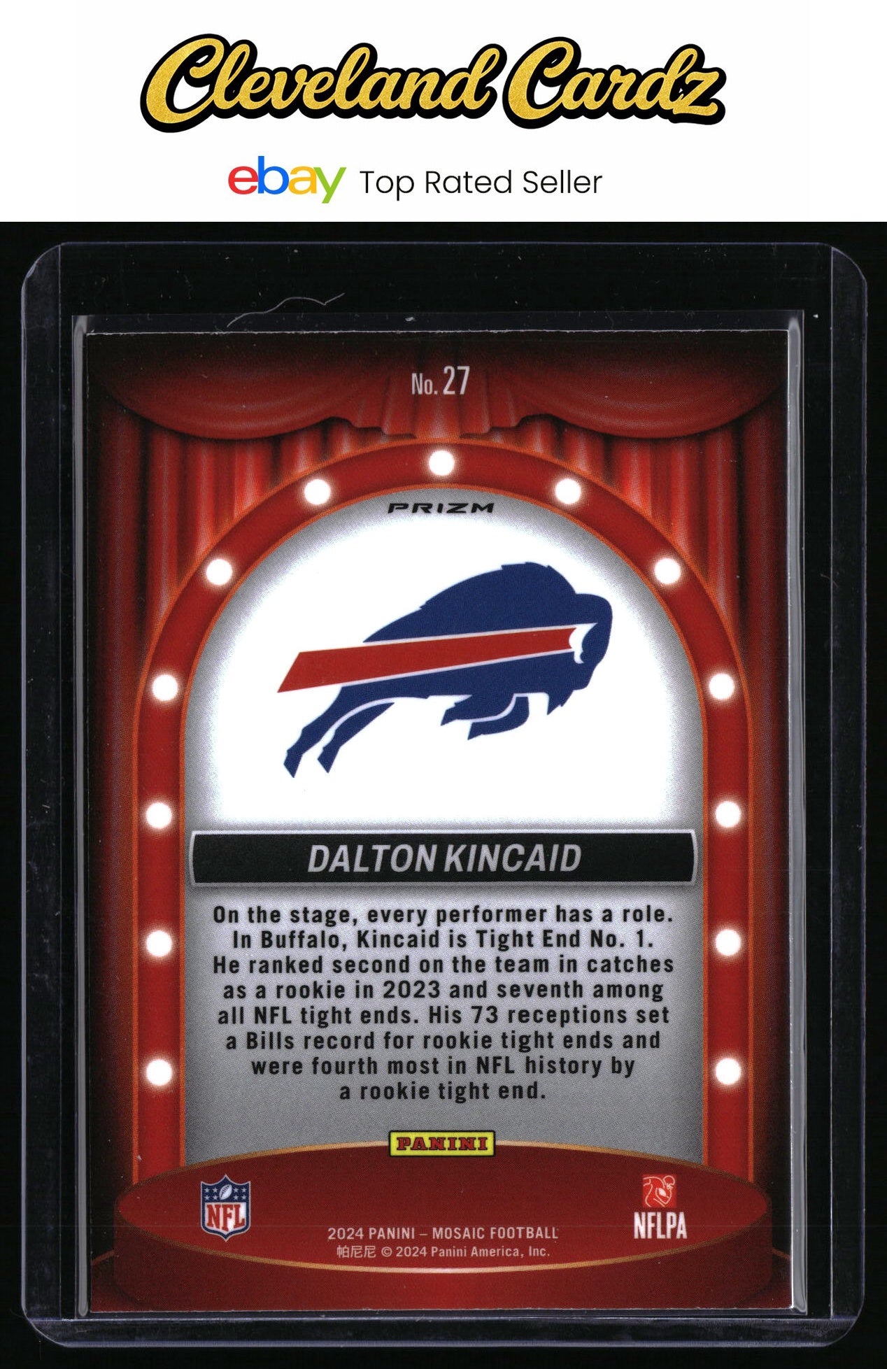 2024 Panini Mosaic #27 Dalton Kincaid Center Stage Silver
