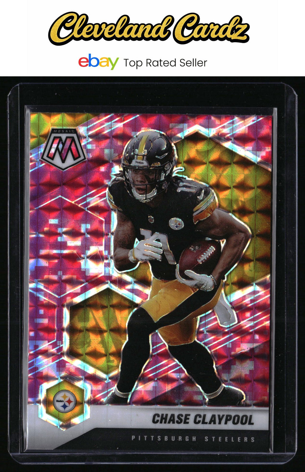2021 Panini Mosaic #169 Chase Claypool Prizm Camo Pink