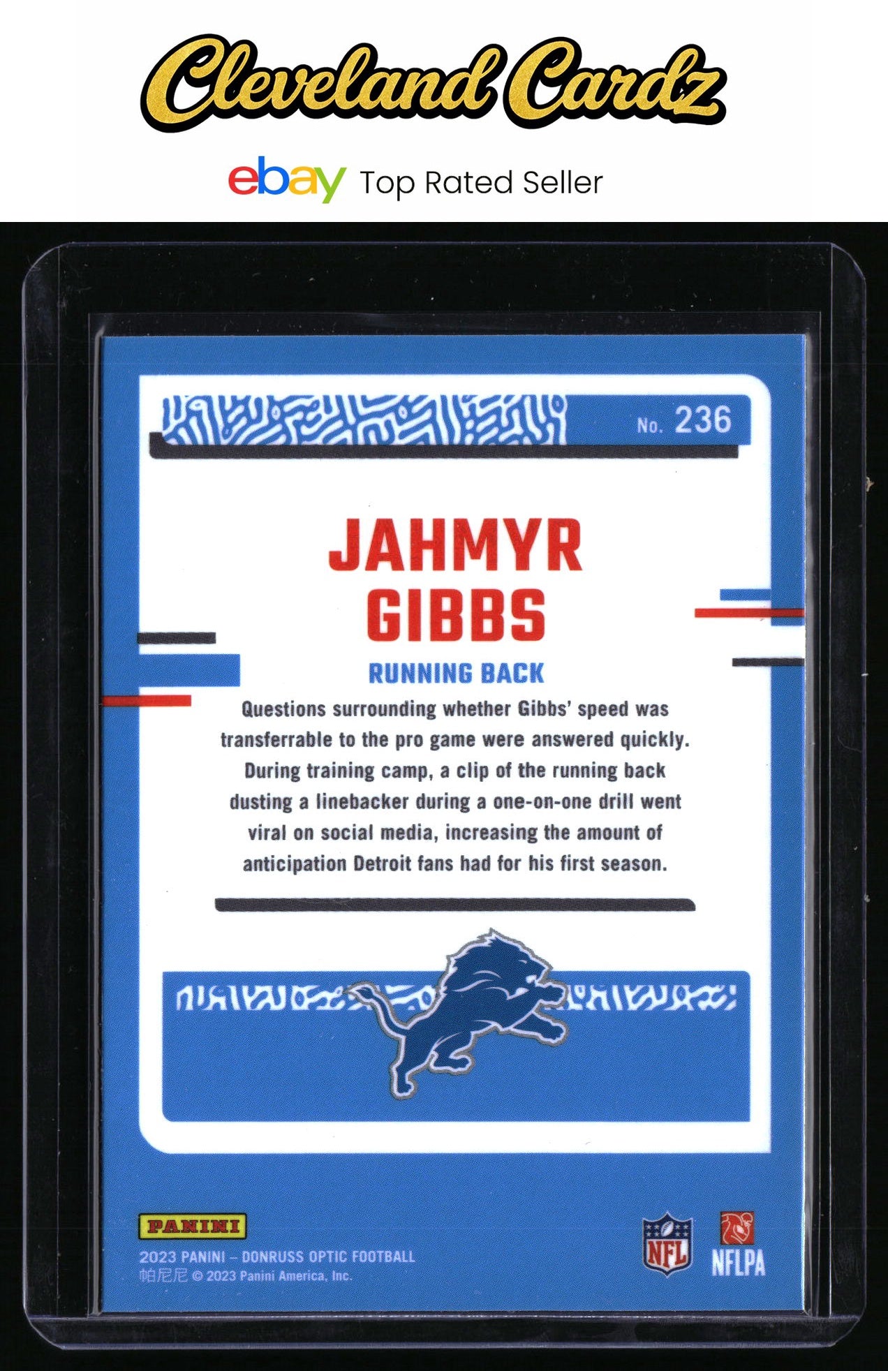 2023 Donruss Optic #236 Jahmyr Gibbs