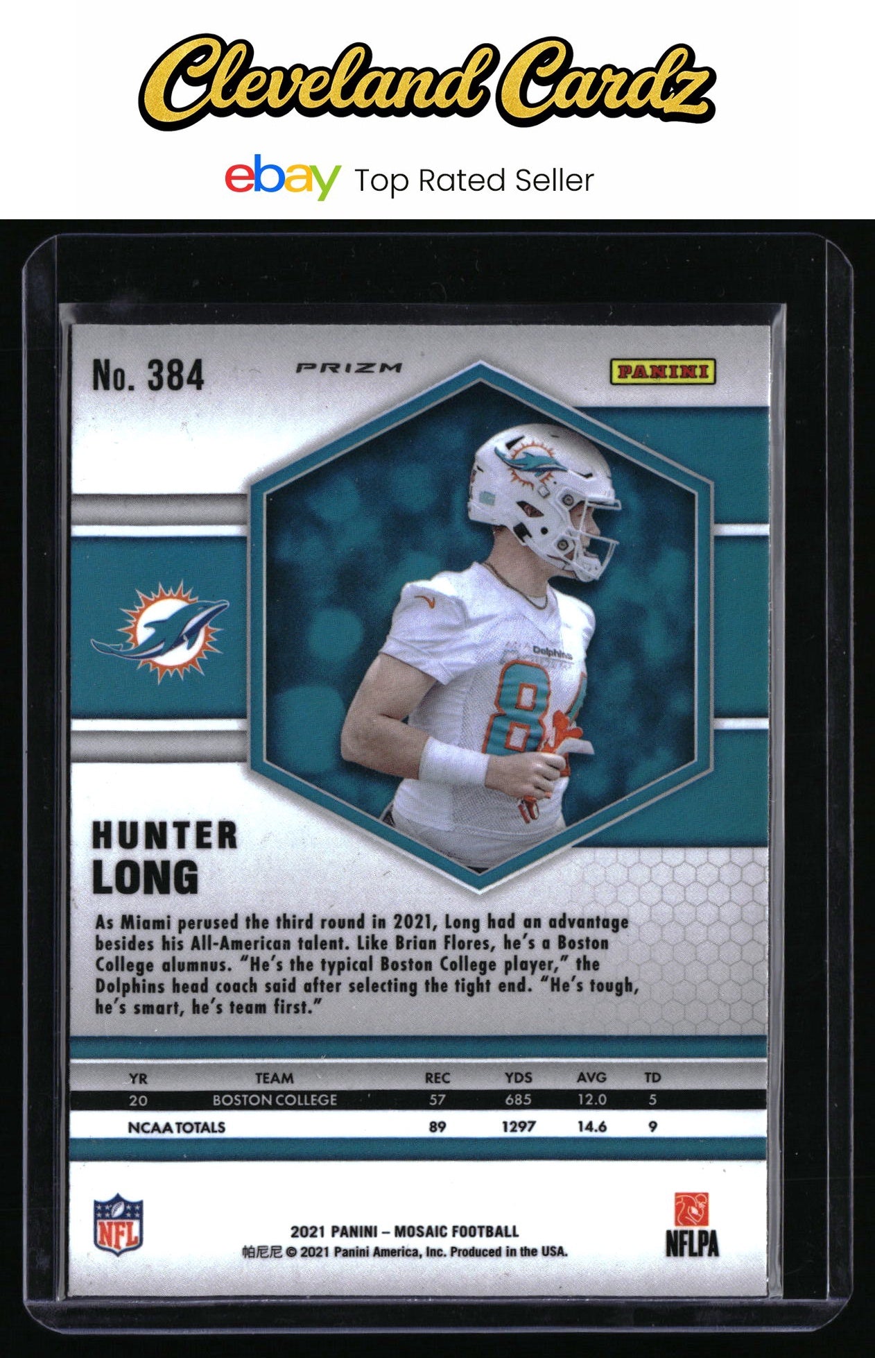 2021 Panini Mosaic #384 Hunter Long Prizm Camo Pink