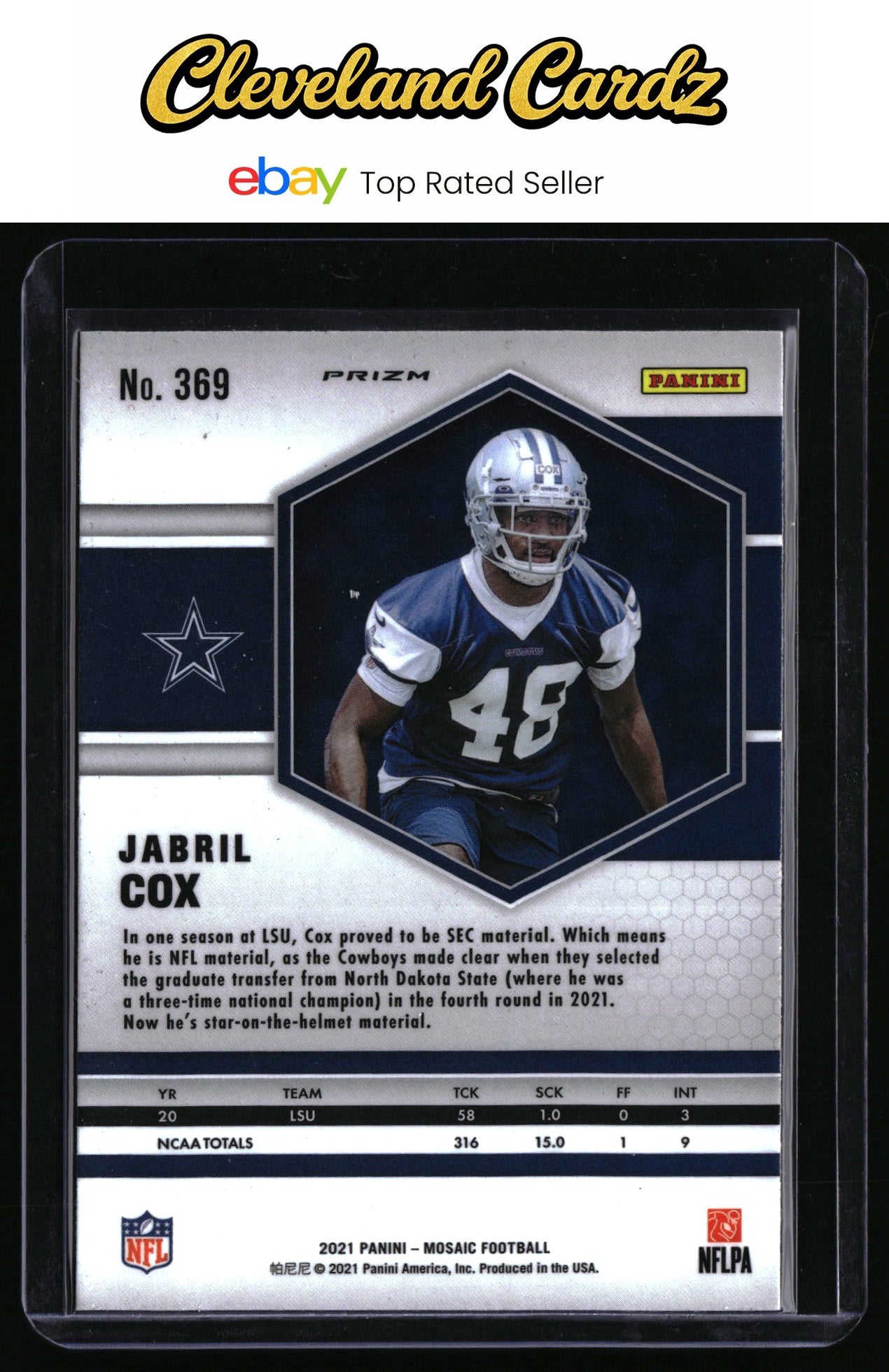 2021 Panini Mosaic #369 Jabril Cox Prizm Camo Pink