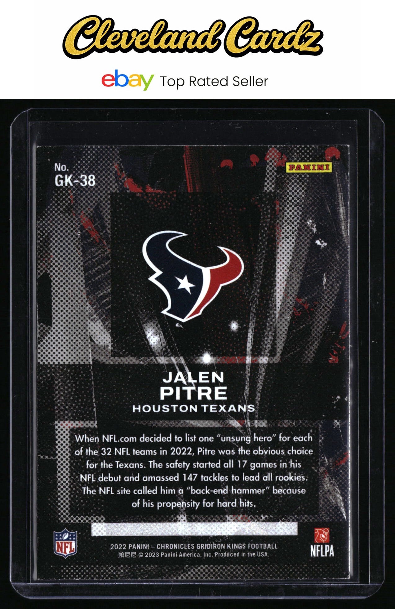 2022 Panini Chronicles #GK-38 Jalen Pitre Gridiron Kings Bronze