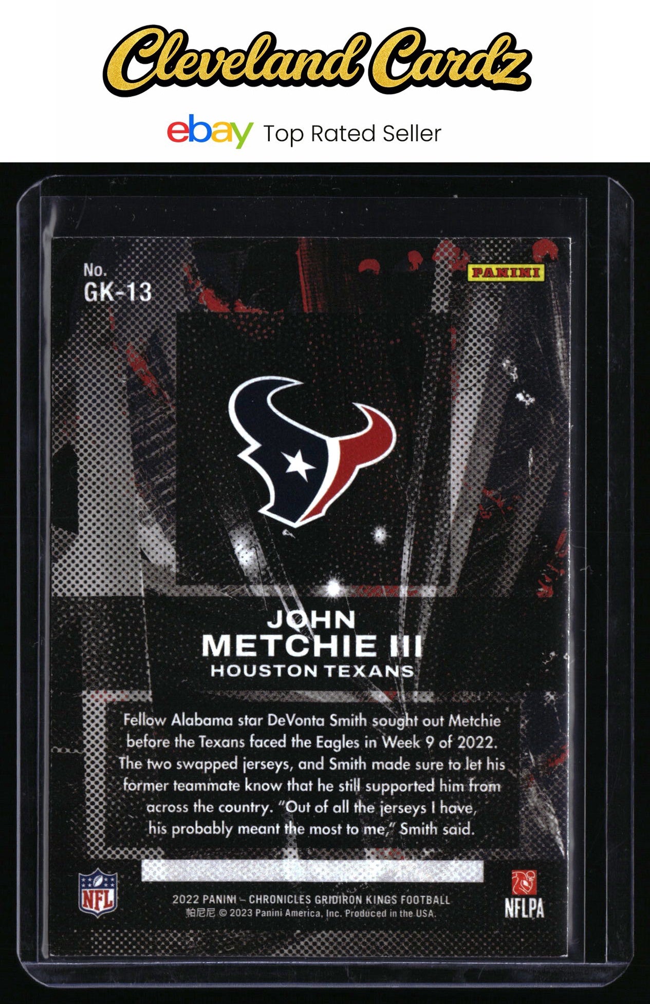 2022 Panini Chronicles #GK-13 John Metchie III Gridiron Kings