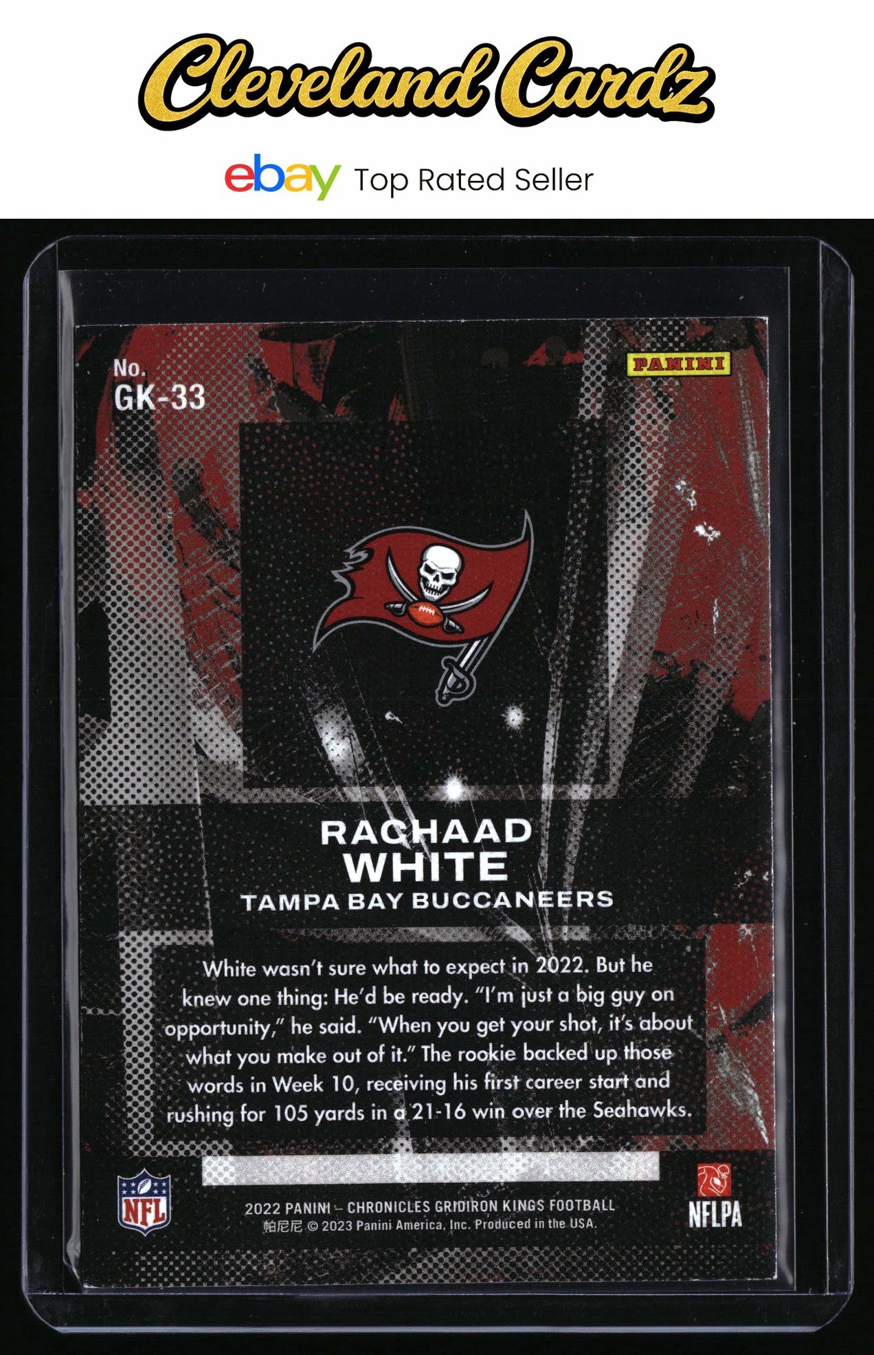 2022 Panini Chronicles #GK-33 Rachaad White Gridiron Kings Pink