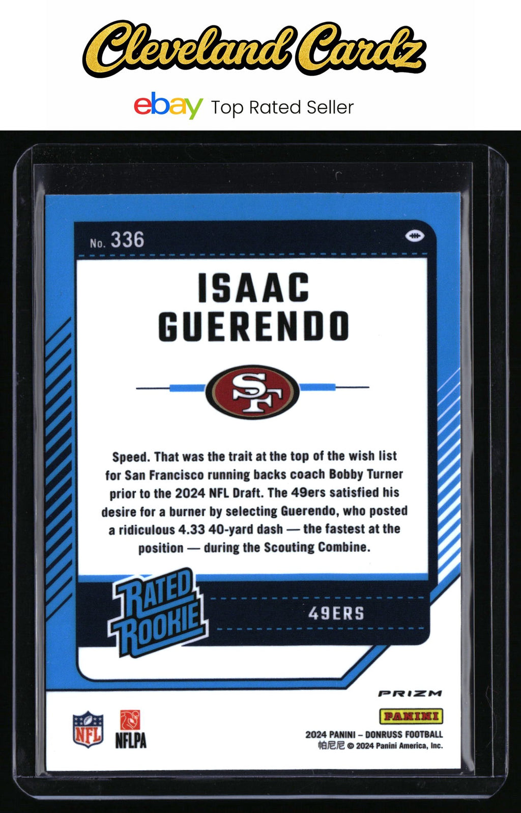2024 Donruss #336 Isaac Guerendo Optic Rated Rookies Preview Pink