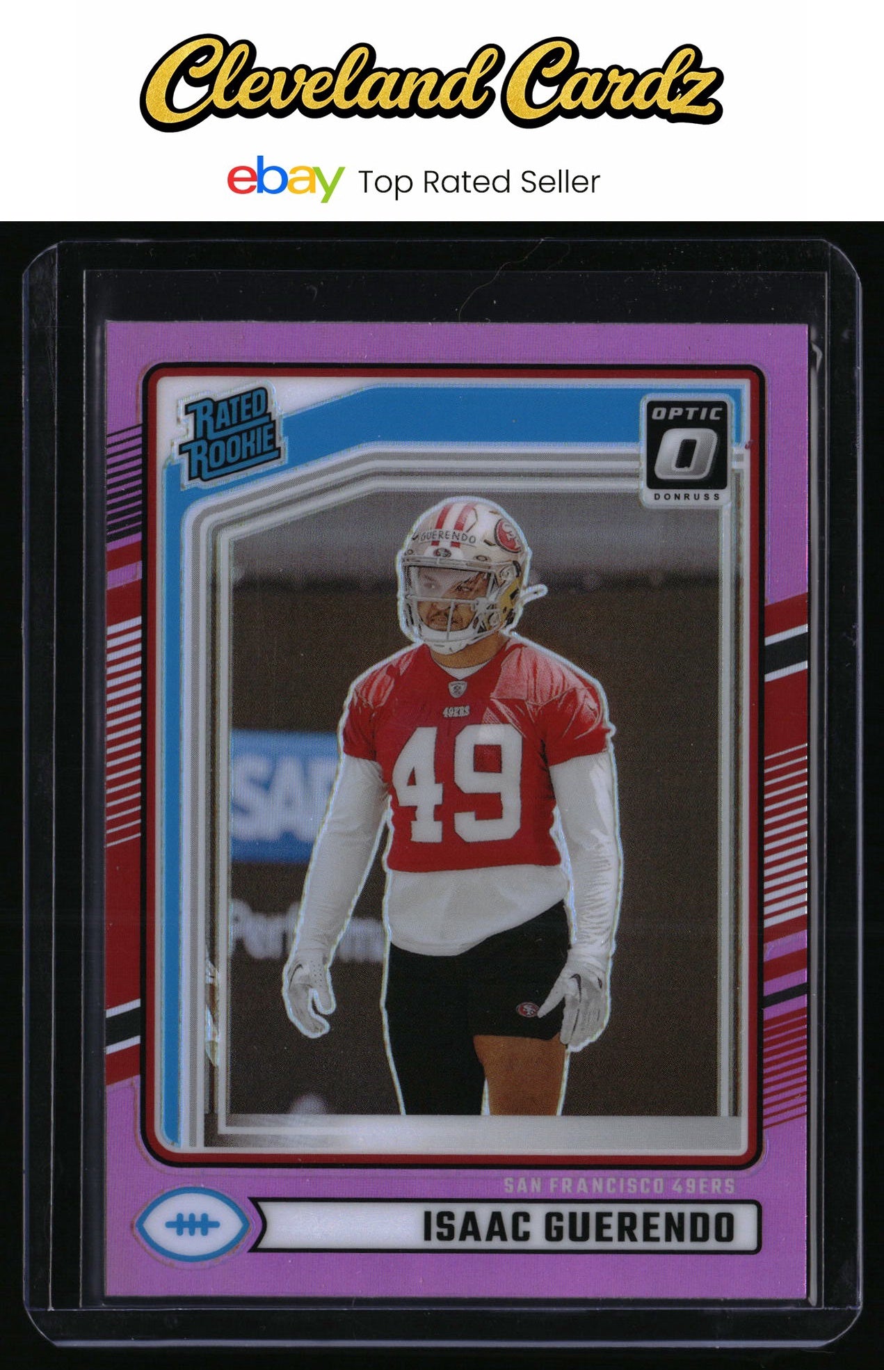 2024 Donruss #336 Isaac Guerendo Optic Rated Rookies Preview Pink