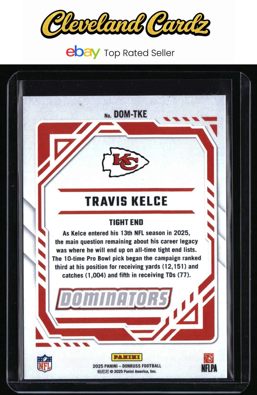 2025 Donruss #DOM-TKE Travis Kelce Dominators