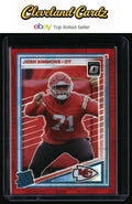 2025 Donruss #368 Josh Simmons Optic Rated Rookies Preview Red Pandora