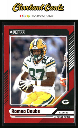2024 Donruss #92 Romeo Doubs Press Proof Red