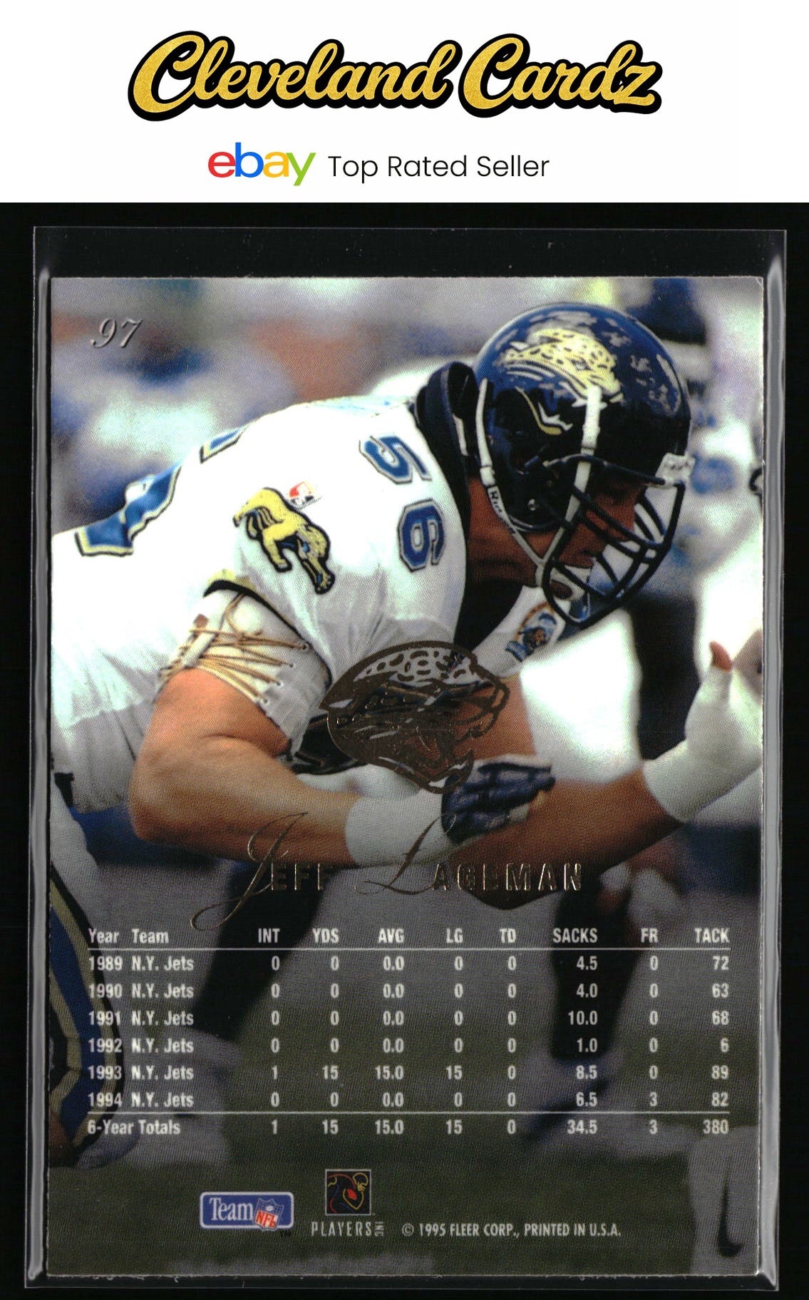 1995 Flair #97 Jeff Lageman