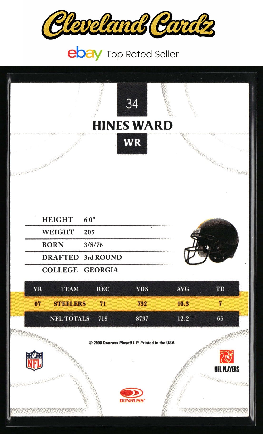 2008 Donruss Threads #34 Hines Ward