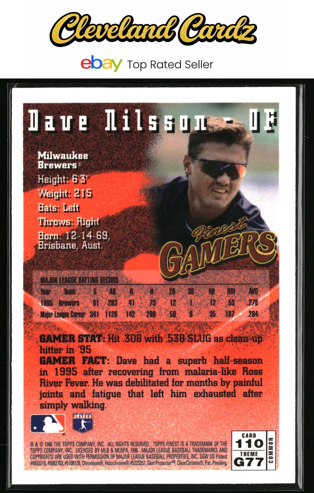 1996 Finest #110 Dave Nilsson