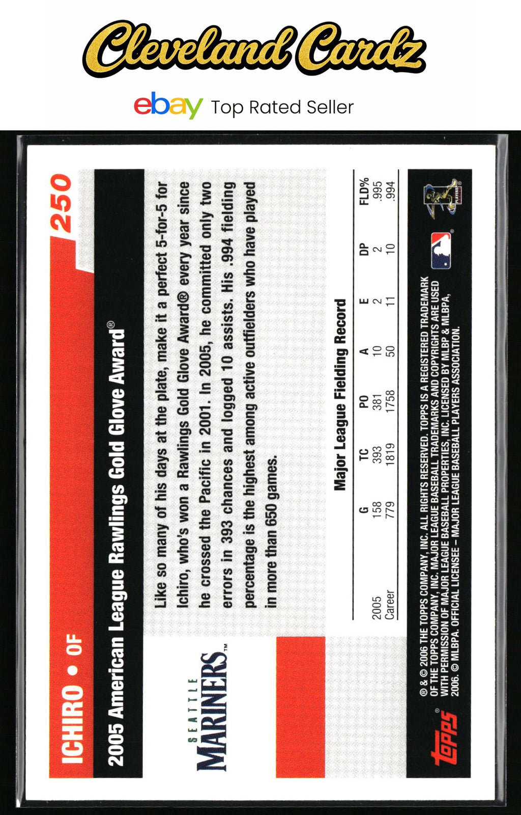2006 Topps #250 Ichiro