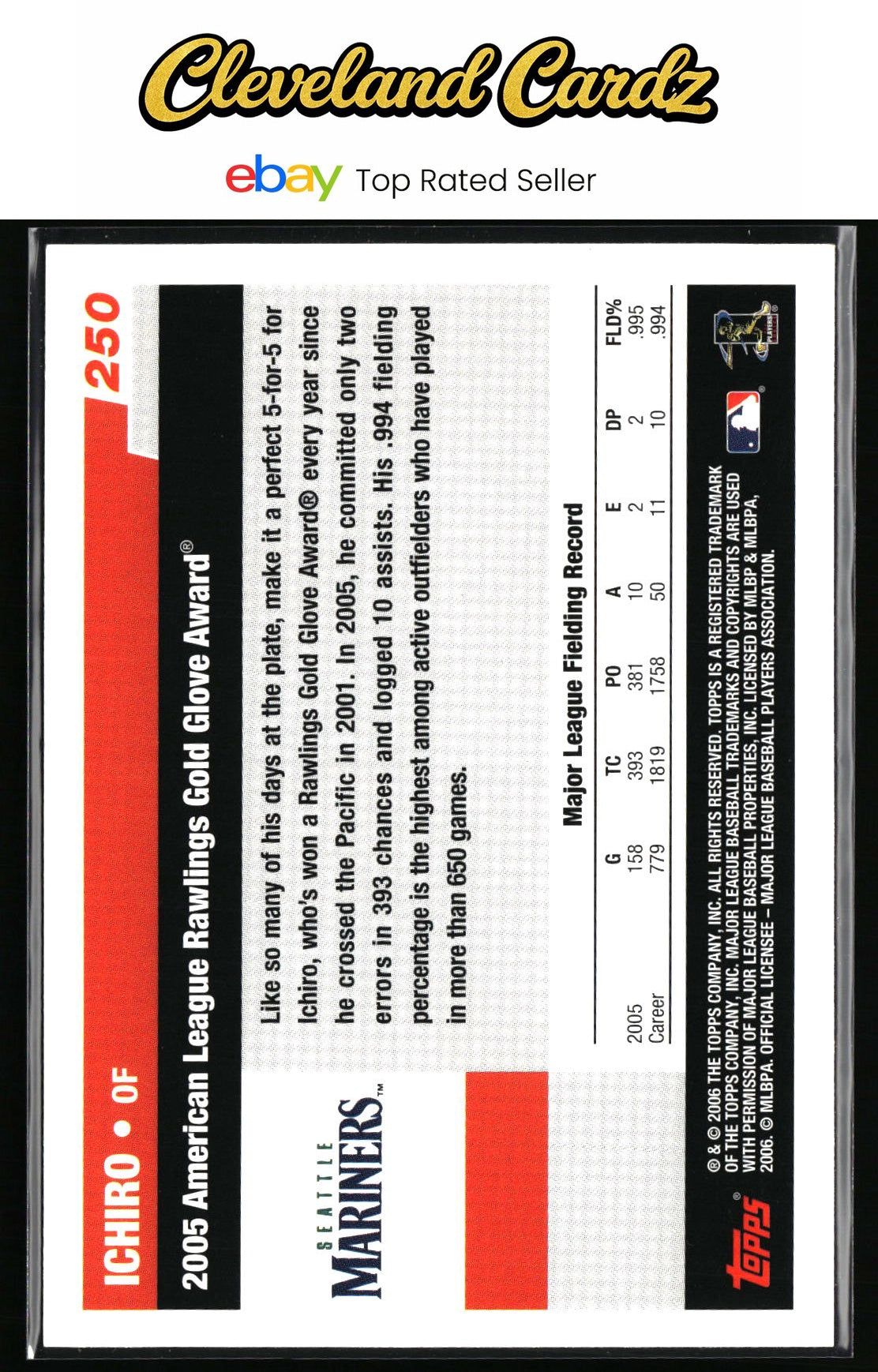 2006 Topps #250 Ichiro