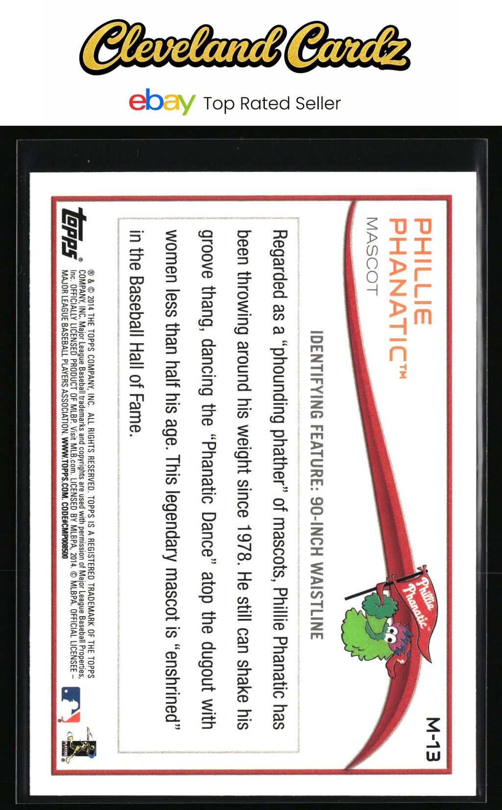 2014 Topps Opening Day #M-13 Phillie Phanatic Mascots