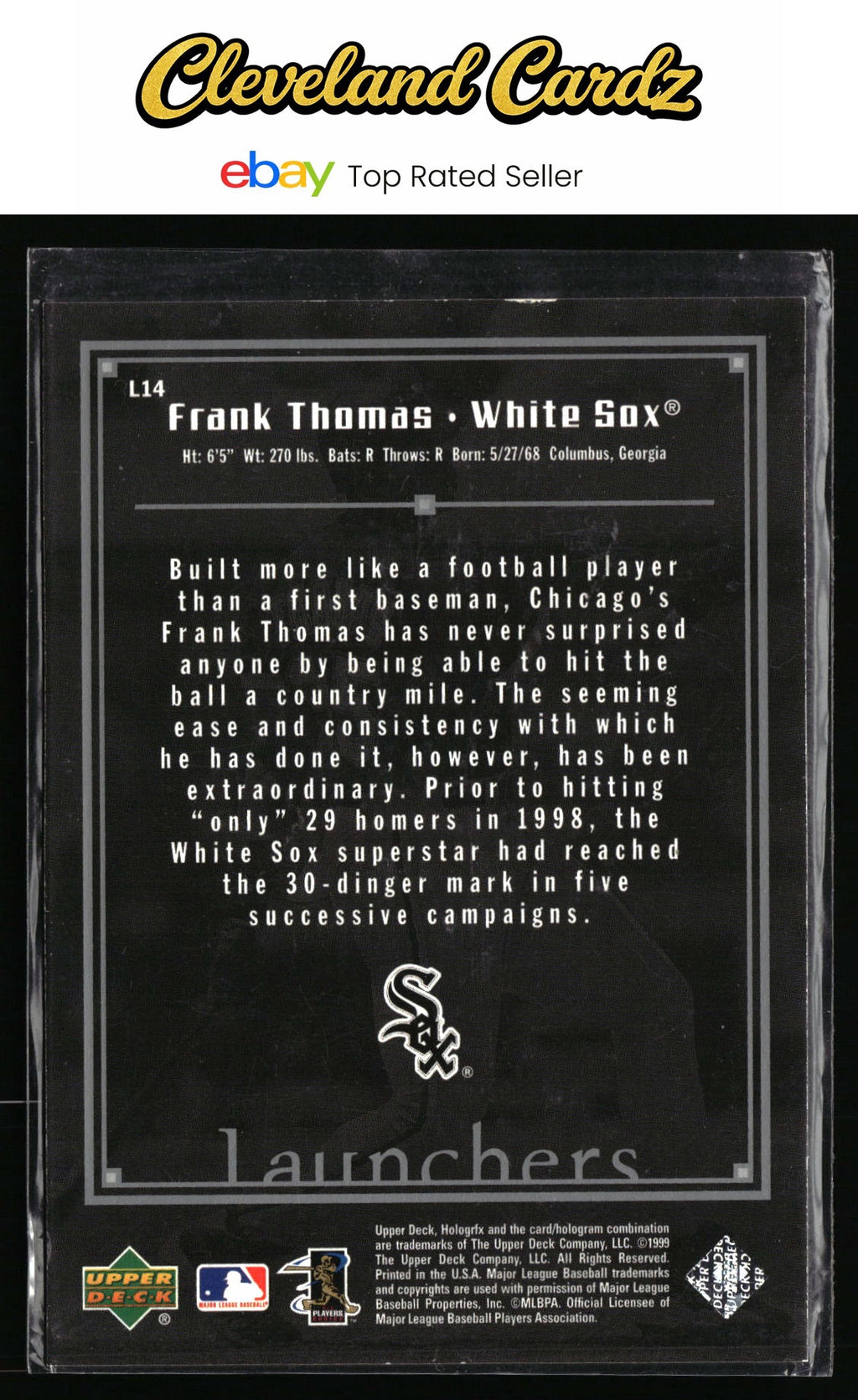 1999 Upper Deck HoloGrFX #L14 Frank Thomas Launchers