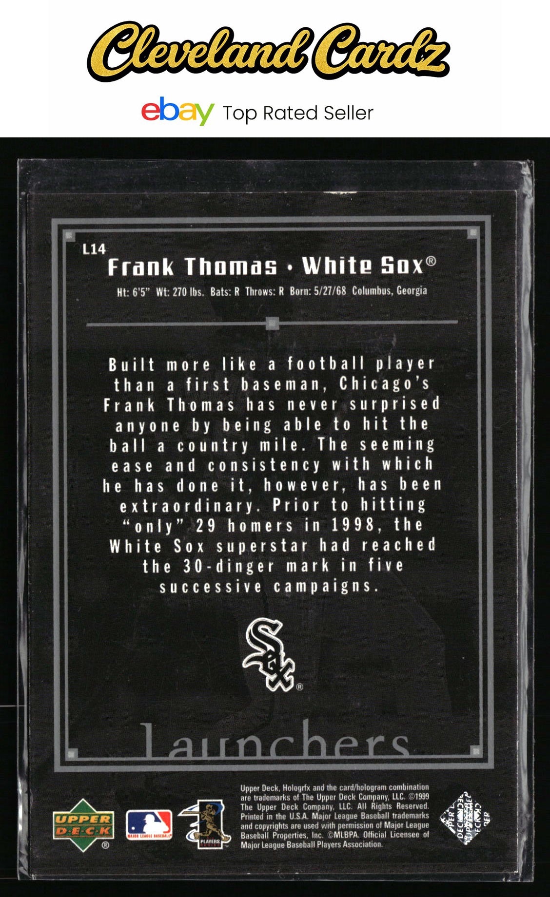 1999 Upper Deck HoloGrFX #L14 Frank Thomas Launchers