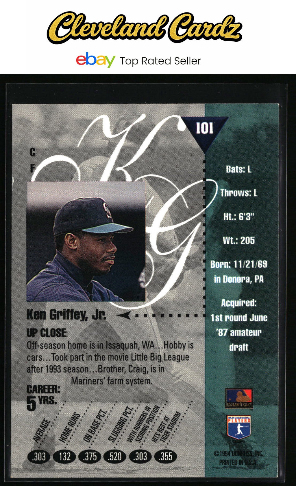 1994 Studio #101 Ken Griffey Jr.