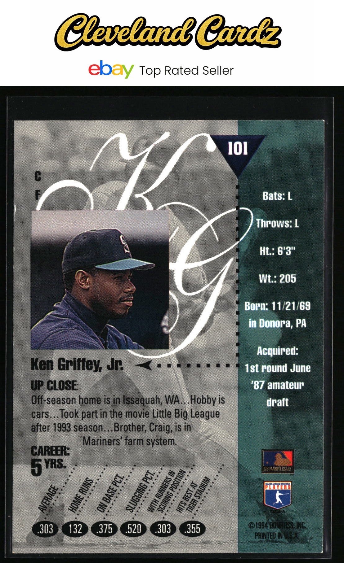 1994 Studio #101 Ken Griffey Jr.