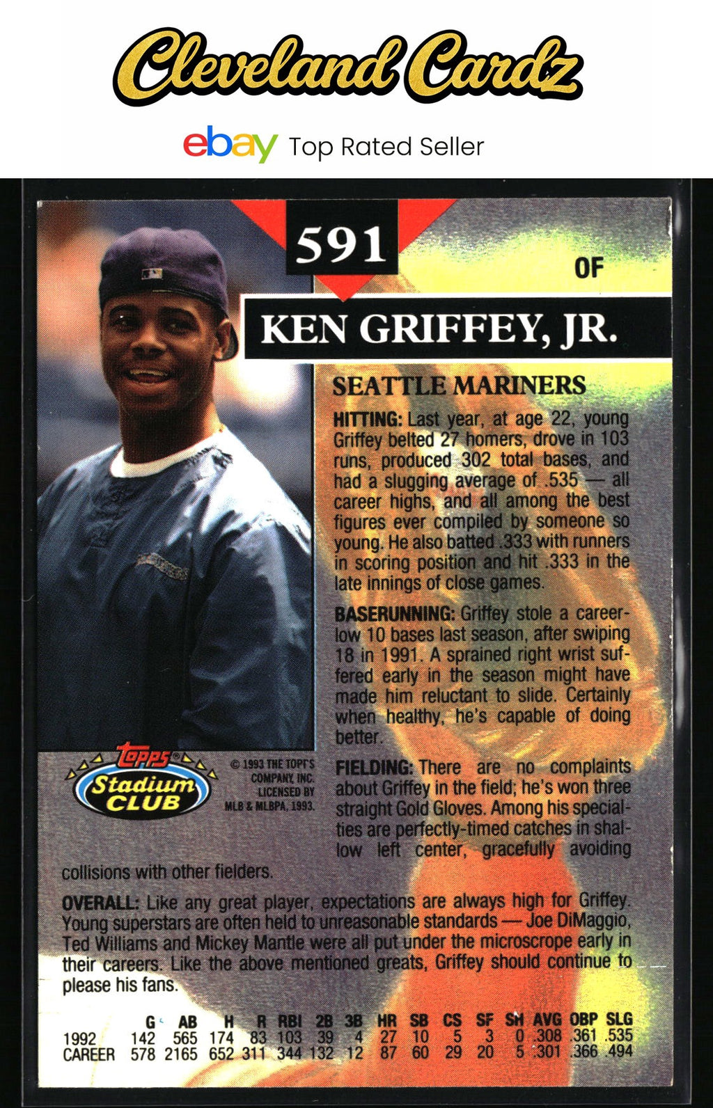 1993 Stadium Club #591 Ken Griffey Jr.