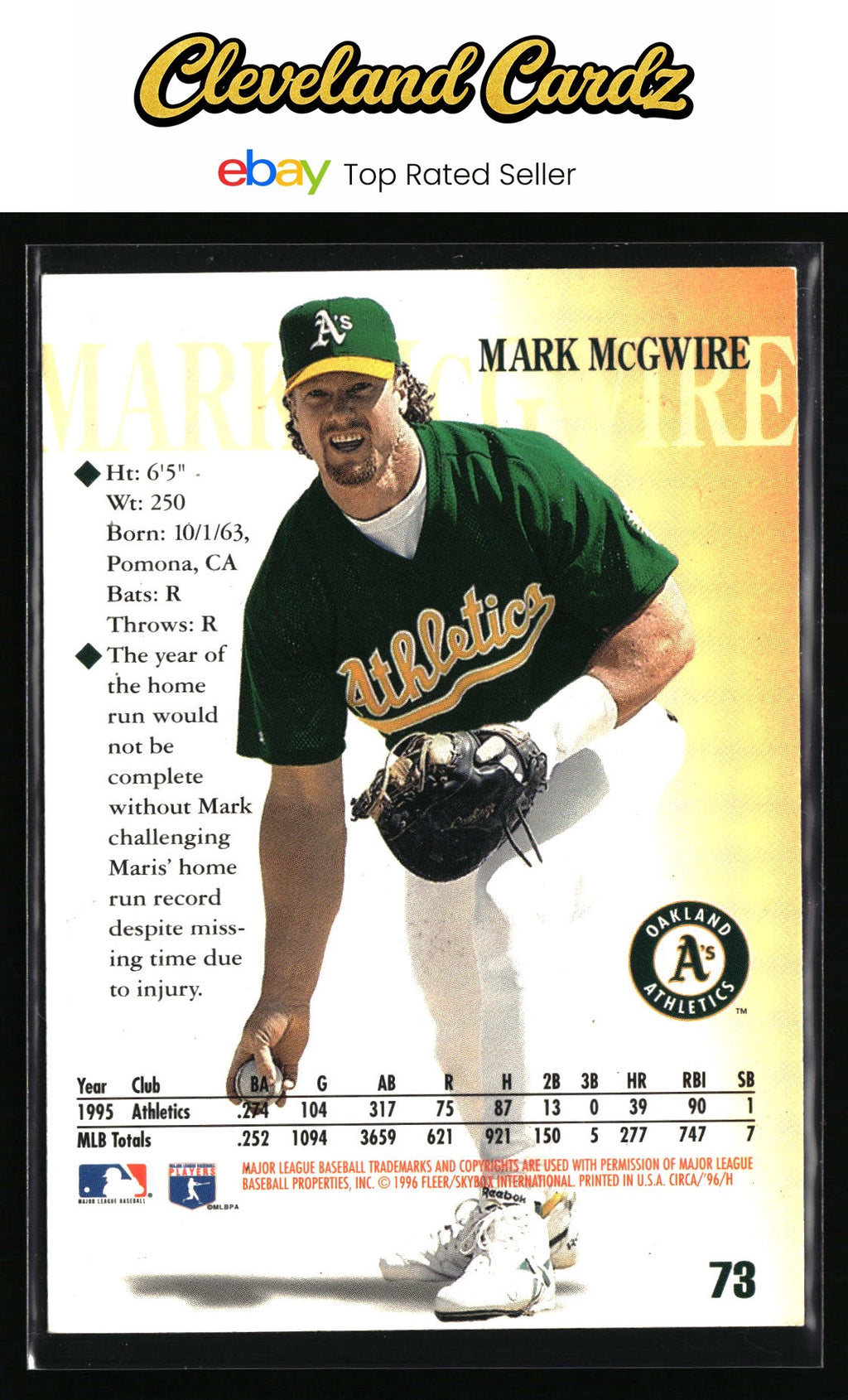 1996 Circa #73 Mark McGwire