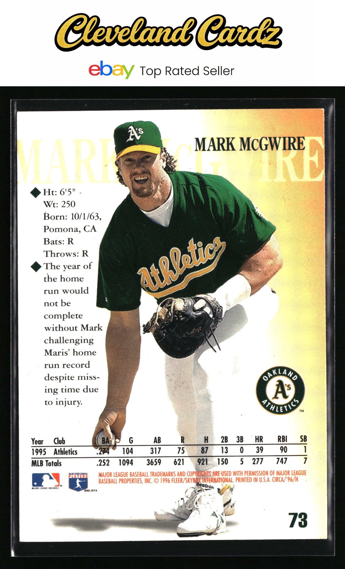 1996 Circa #73 Mark McGwire