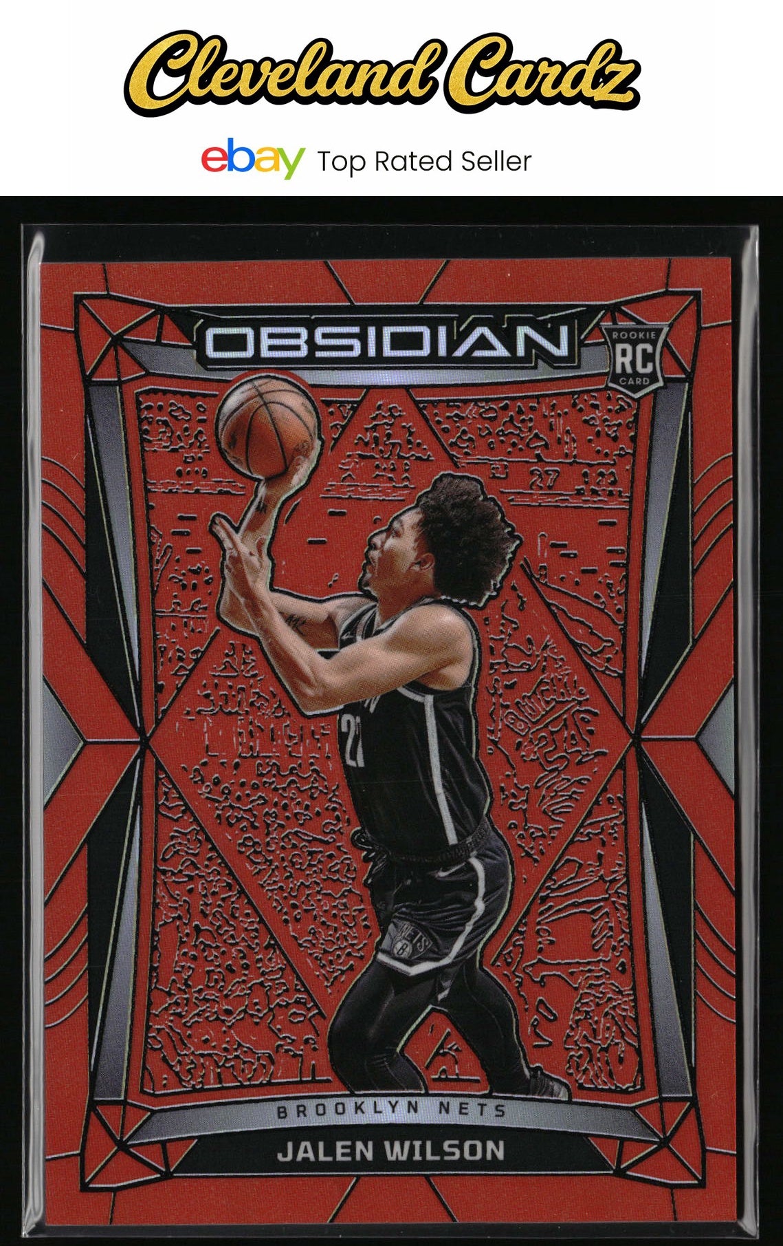 2023-24 Panini Obsidian #197 Jalen Wilson Electric Etch Orange Flood #/99 RC