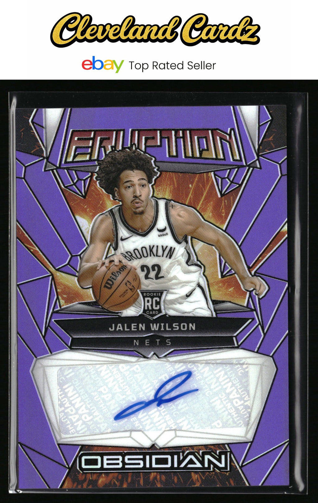 2023-24 Panini #RE-JAL Jalen Wilson Auto Electric Etch Purple Flood /49