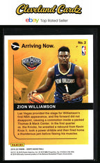 2019-20 Hoops #2 Zion Williamson Arriving Now