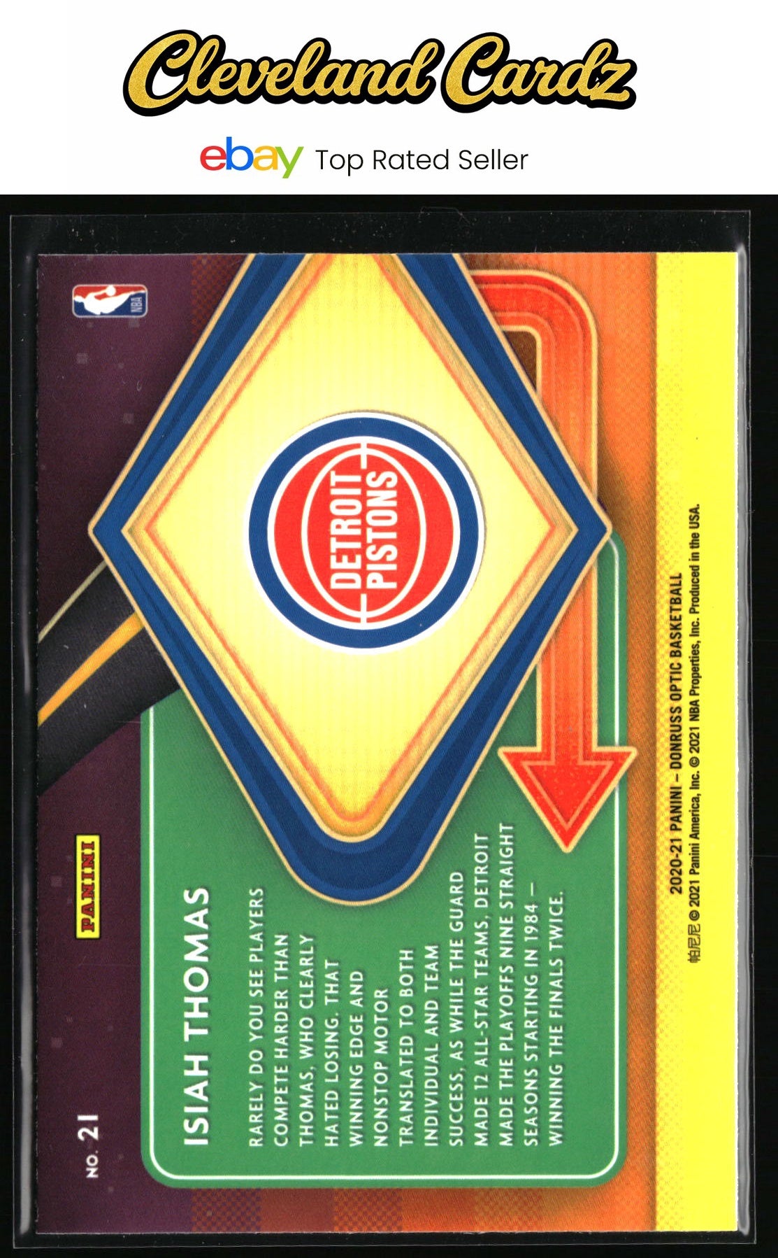 2020-21 Donruss Optic #21 Isiah Thomas Express Lane