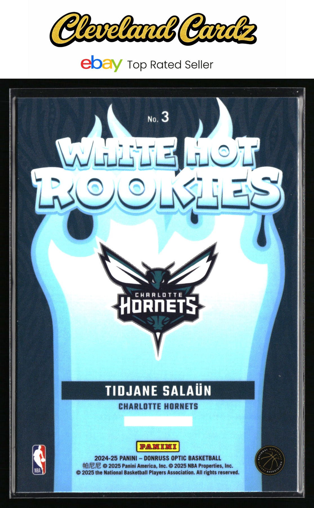 2024-25 Donruss Optic #3 Tidjane Salaun White Hot Rookies