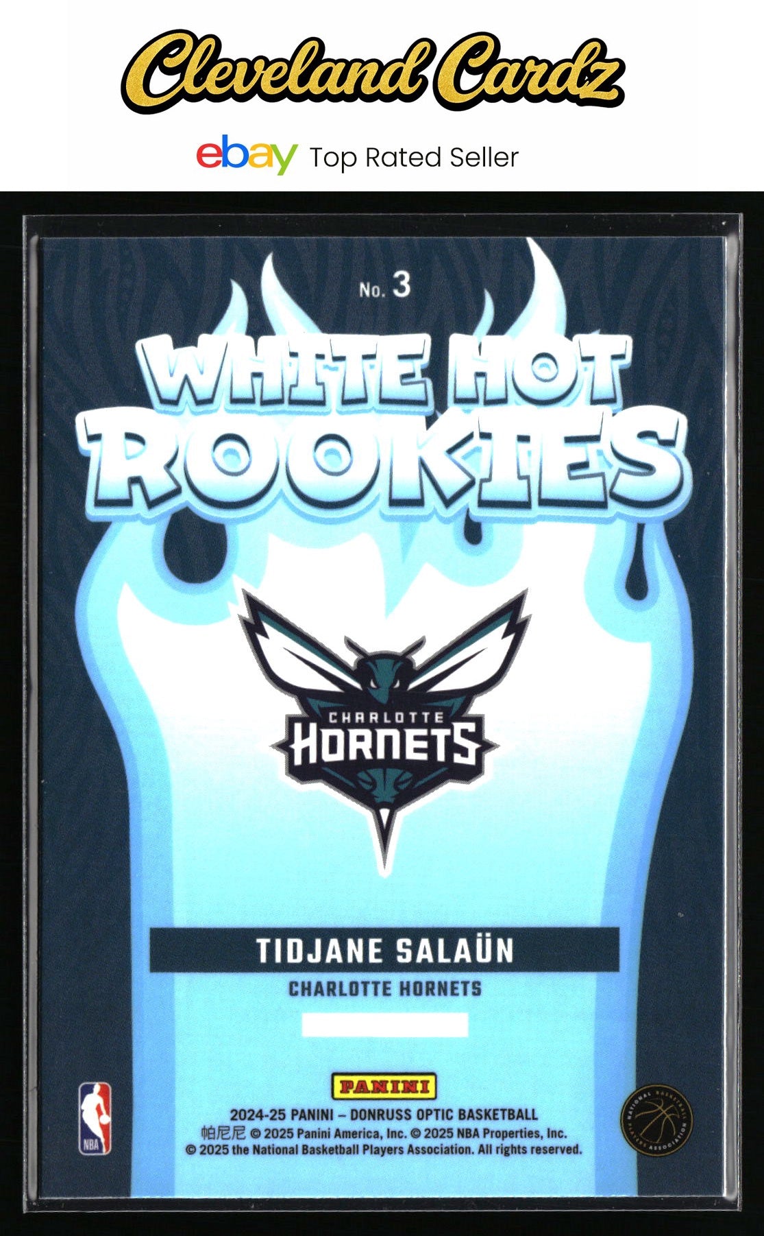 2024-25 Donruss Optic #3 Tidjane Salaun White Hot Rookies