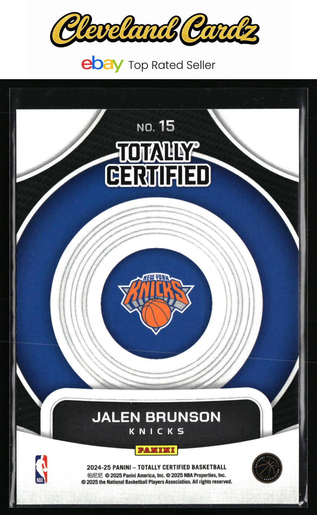 2024-25 Panini Totally Certified #15 Jalen Brunson On Target Mirror