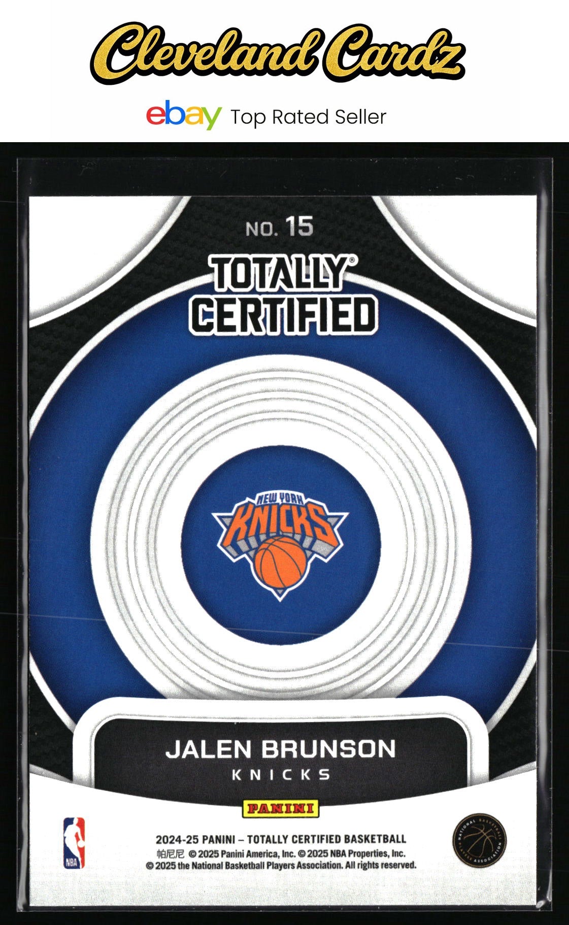 2024-25 Panini Totally Certified #15 Jalen Brunson On Target Mirror