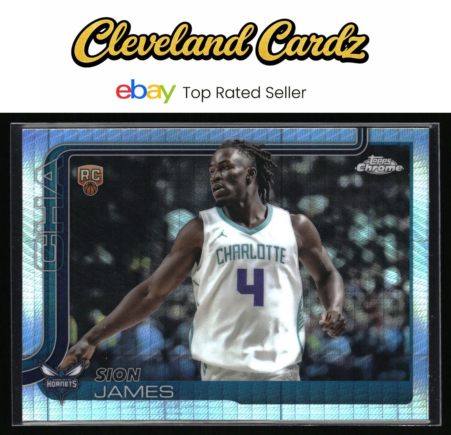 2025-26 Topps Chrome #283 Sion James Prism Refractor RC