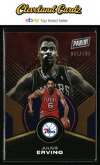 2024-25 Panini Player of the Day #57 Julius Erving Orange #/199