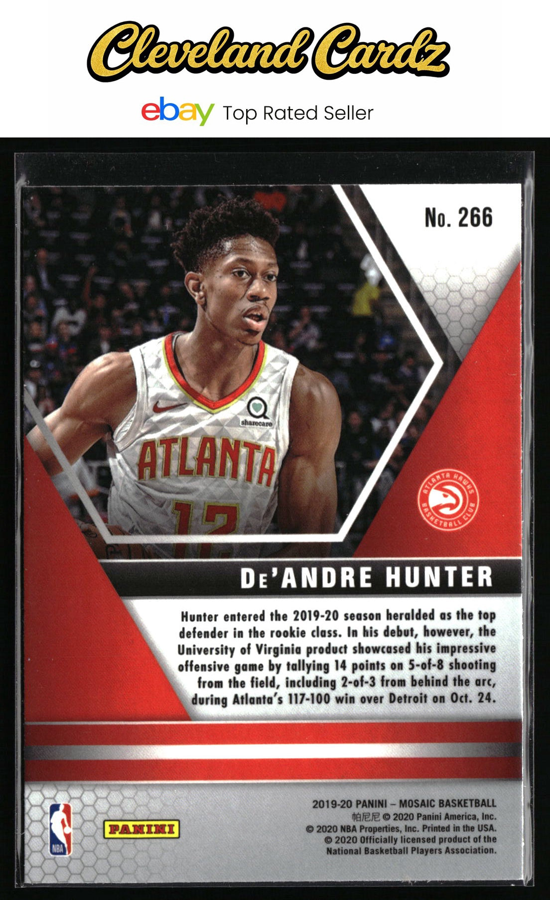2019-20 Panini Mosaic #266 De'Andre Hunter
