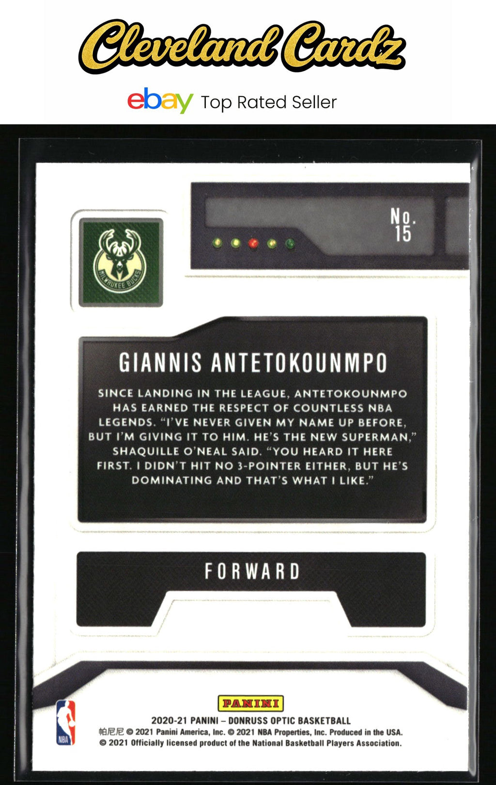 2020-21 Donruss Optic #15 Giannis Antetokounmpo T-Minus 3...2...1