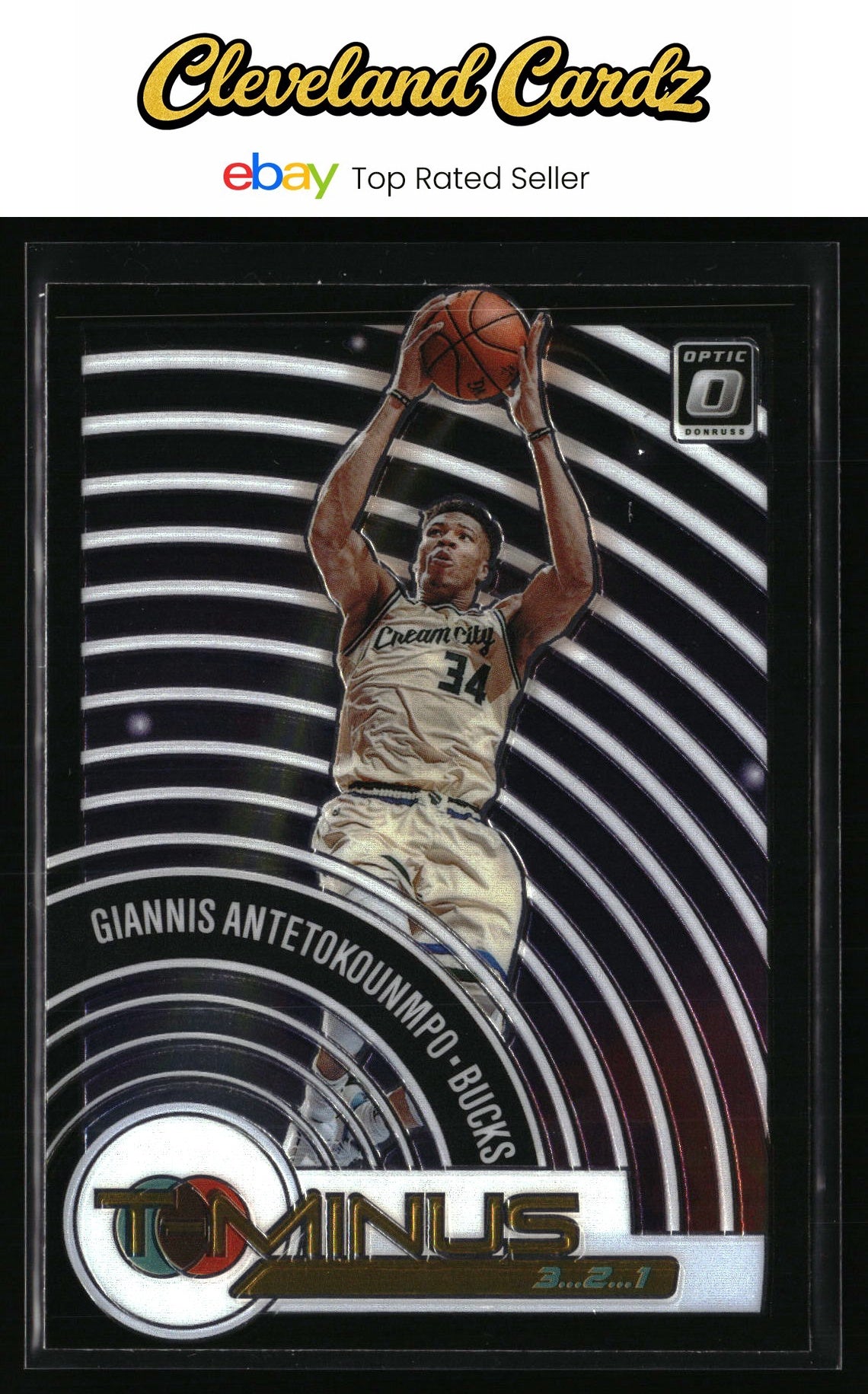 2020-21 Donruss Optic #15 Giannis Antetokounmpo T-Minus 3...2...1