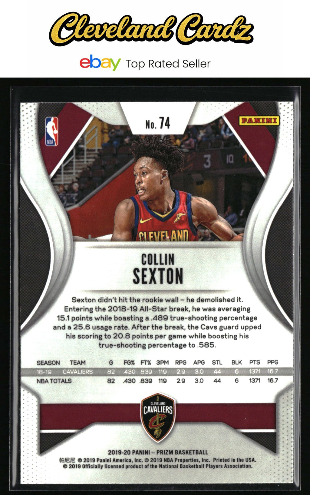 2019-20 Panini Prizm #74 Collin Sexton