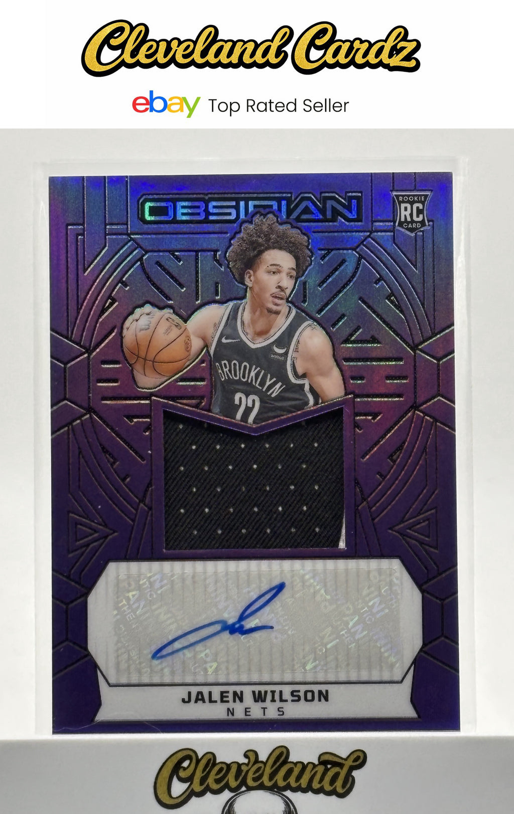 2023-24 Panini Obsidian #232 Jalen Wilson Electric Etch Purple Flood RPA #/49