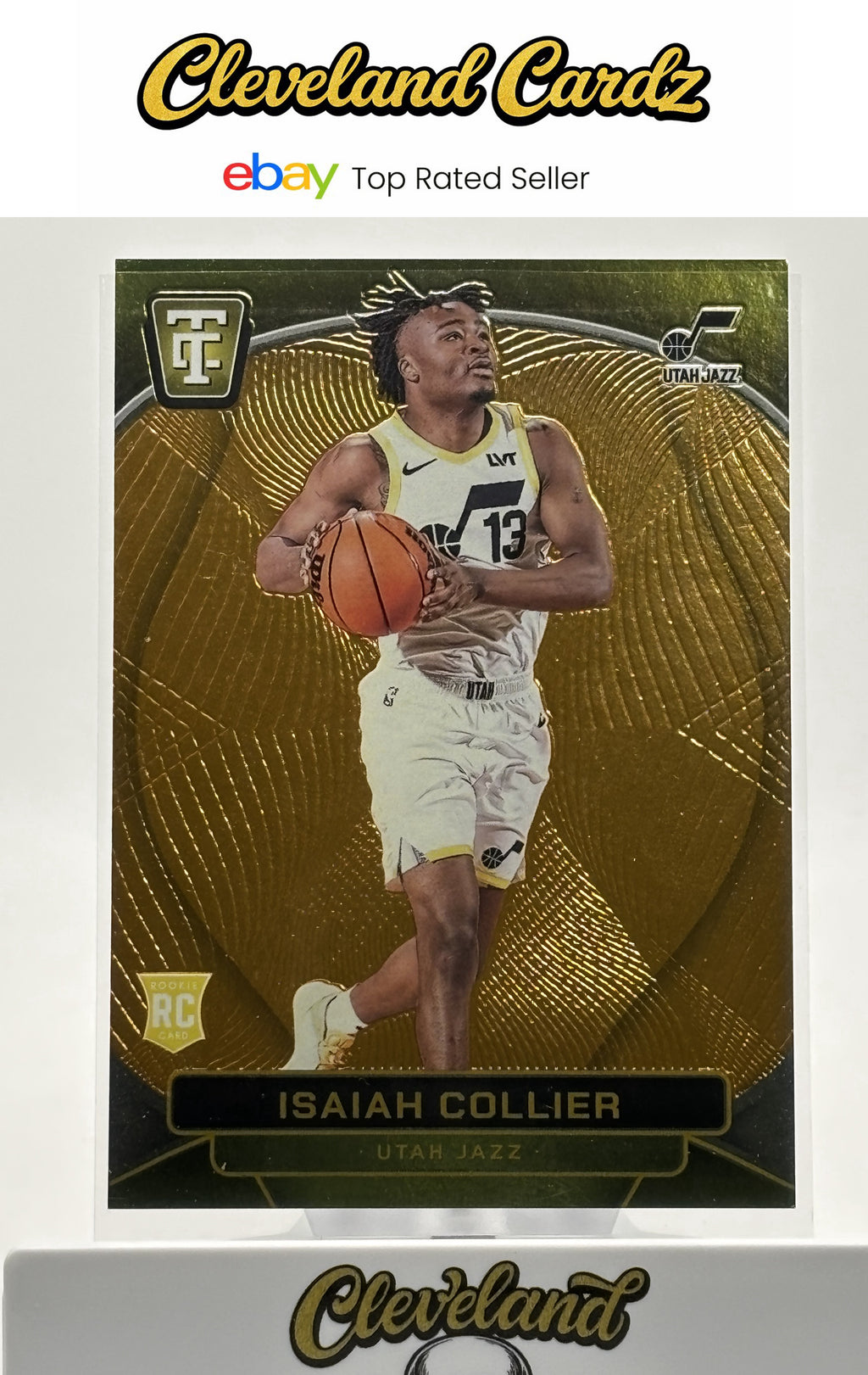 2024-25 Panini Totally Certified #171 Isaiah Collier Mirror Neon Orange #/299