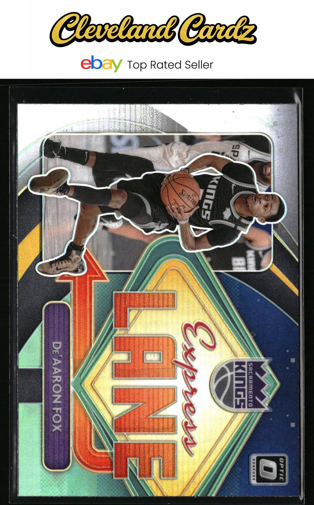 2020-21 Donruss Optic #5 De'Aaron Fox Express Lane Holo