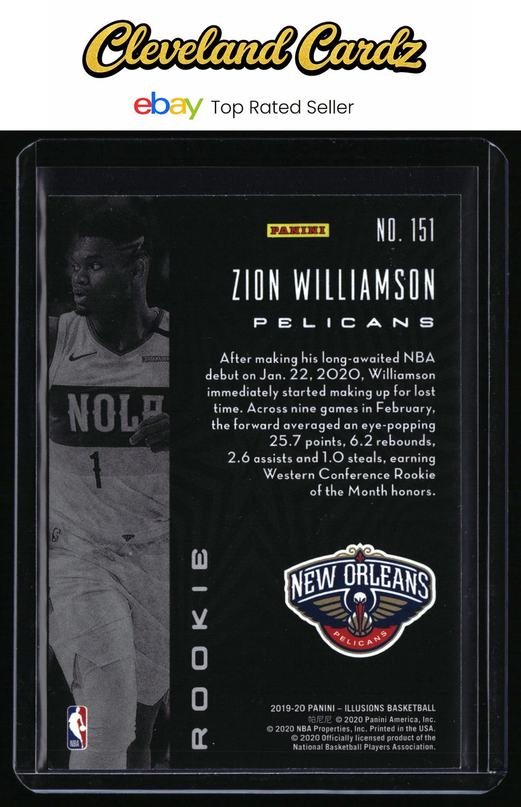 2019-20 Panini Illusions #151 Zion Williamson RC